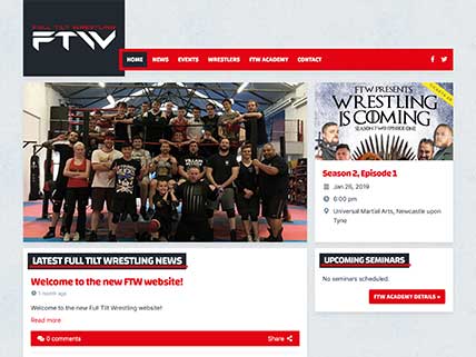 Full Tilt Wrestling website screen-shot